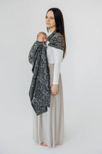 Ring Sling, Jacquard Weave (100% cotton), with gathered shoulder - WILD SOUL - COCOON - standard 1.8m - Woven Baby    ring_slings    #