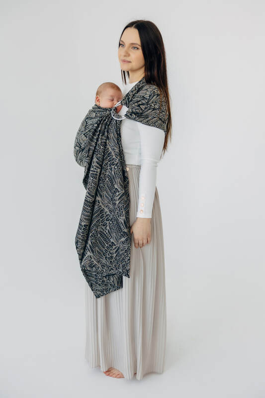 Ring Sling, Jacquard Weave (100% cotton), with gathered shoulder - WILD SOUL - COCOON - standard 1.8m - Woven Baby Title - Default Title   ring_slings    #