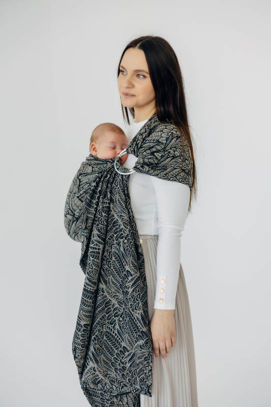Ring Sling, Jacquard Weave (100% cotton), with gathered shoulder - WILD SOUL - COCOON - standard 1.8m - Woven Baby Title - Default Title   ring_slings    #