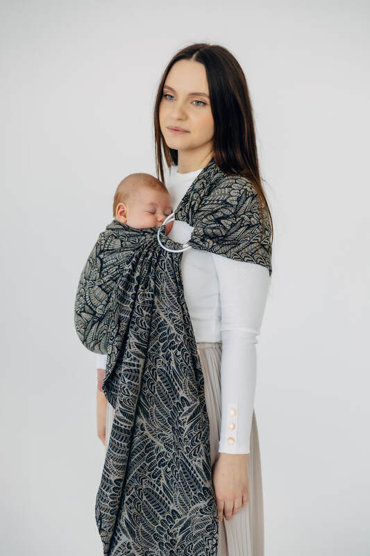 Ring Sling, Jacquard Weave (100% cotton), with gathered shoulder - WILD SOUL - COCOON - standard 1.8m - Woven Baby Title - Default Title   ring_slings    #