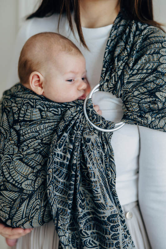 Ring Sling, Jacquard Weave (100% cotton), with gathered shoulder - WILD SOUL - COCOON - standard 1.8m - Woven Baby    ring_slings    #