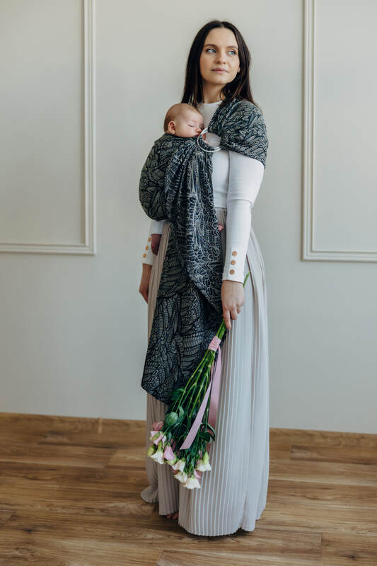 Ring Sling, Jacquard Weave (100% cotton), with gathered shoulder - WILD SOUL - COCOON - standard 1.8m - Woven Baby    ring_slings    #