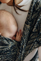 Baby Wrap, Jacquard Weave (100% cotton) - WILD SOUL - COCOON - Woven Baby Size - L-Size - M-Size - S-Size - XL-Size - XS   long_woven_wraps    #