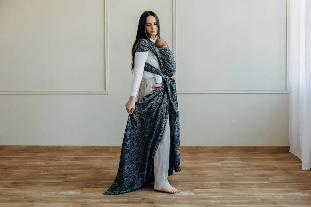 Baby Wrap, Jacquard Weave (100% cotton) - WILD SOUL - COCOON - Woven Baby Size - L-Size - M-Size - S-Size - XL-Size - XS   long_woven_wraps    #