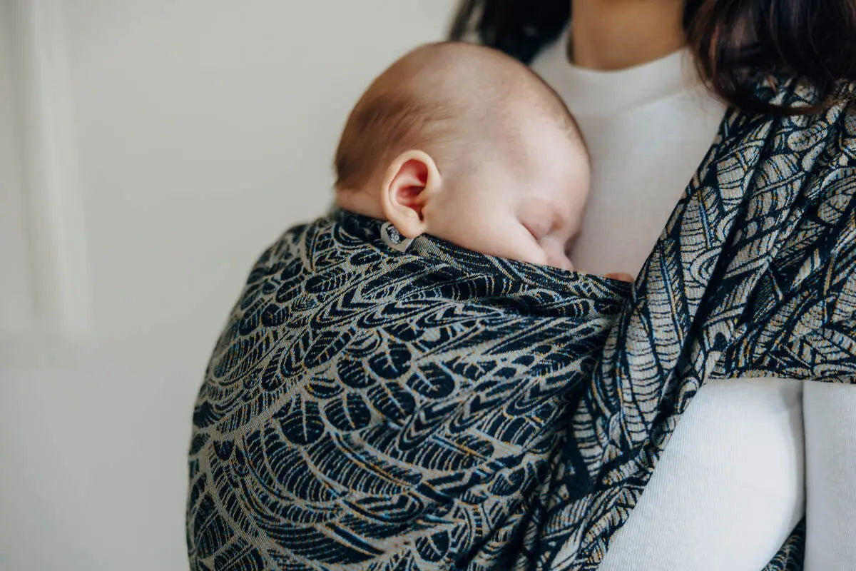 Baby Wrap, Jacquard Weave (100% cotton) - WILD SOUL - COCOON - Woven Baby Size - L-Size - M-Size - S-Size - XL-Size - XS   long_woven_wraps    #