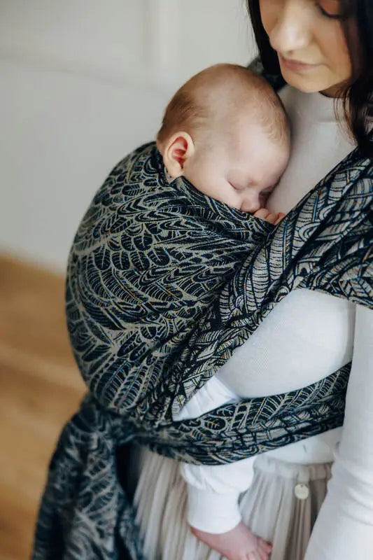 Baby Wrap, Jacquard Weave (100% cotton) - WILD SOUL - COCOON - Woven Baby Size - L-Size - M-Size - S-Size - XL-Size - XS   long_woven_wraps    #