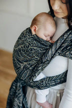 Baby Wrap, Jacquard Weave (100% cotton) - WILD SOUL - COCOON - Woven Baby Size - L-Size - M-Size - S-Size - XL-Size - XS   long_woven_wraps    #