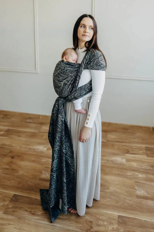 Baby Wrap, Jacquard Weave (100% cotton) - WILD SOUL - COCOON - Woven Baby Size - L-Size - M-Size - S-Size - XL-Size - XS   long_woven_wraps    #