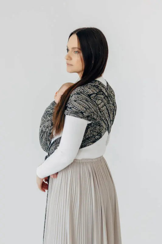 Baby Wrap, Jacquard Weave (100% cotton) - WILD SOUL - COCOON - Woven Baby Size - L-Size - M-Size - S-Size - XL-Size - XS   long_woven_wraps    #
