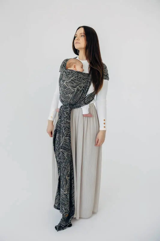 Baby Wrap, Jacquard Weave (100% cotton) - WILD SOUL - COCOON - Woven Baby Size - L-Size - M-Size - S-Size - XL-Size - XS   long_woven_wraps    #