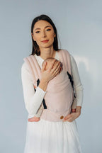 LennyLight Carrier, broken-twill weave (50% cotton, 50% bamboo viscose) - MARSHMALLOW (grade B) - Woven Baby Size - Standard   lenny_light    #