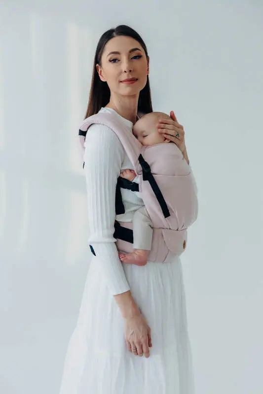 LennyLight Carrier, broken-twill weave (50% cotton, 50% bamboo viscose) - MARSHMALLOW - Woven Baby Size - Standard   lenny_light    #