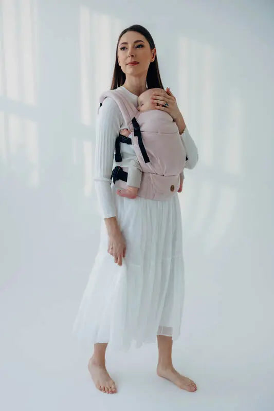 LennyLight Carrier, broken-twill weave (50% cotton, 50% bamboo viscose) - MARSHMALLOW - Woven Baby Standard   lenny_light    #