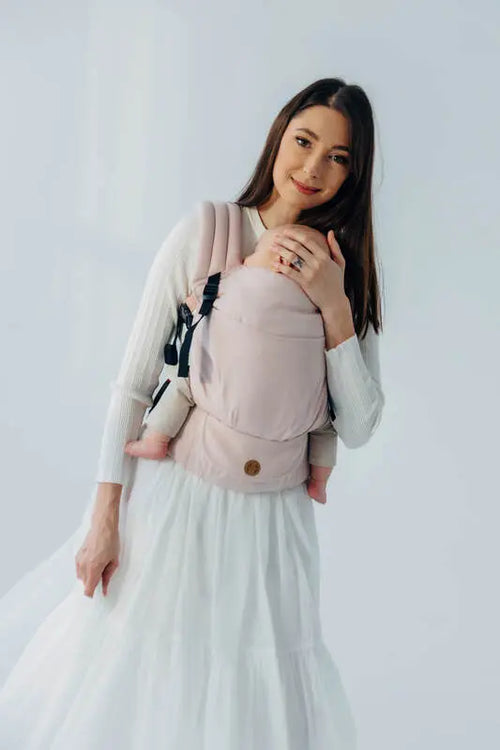 LennyLight Carrier, broken-twill weave (50% cotton, 50% bamboo viscose) - MARSHMALLOW - Woven Baby Standard   lenny_light    #