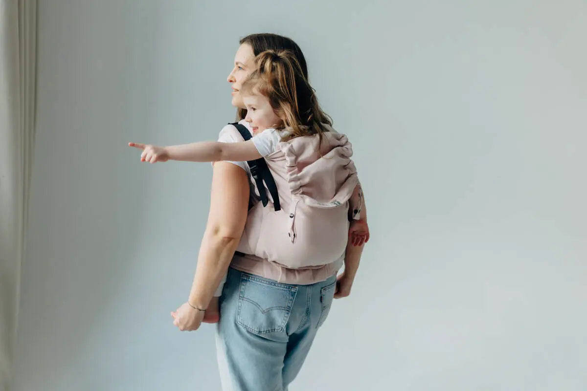 LennyPreschool Carrier, broken - twill weave (50% cotton, 50% bamboo viscose) - MARSHMALLOW - Woven Baby Size - Preschool   lenny_preschool    #