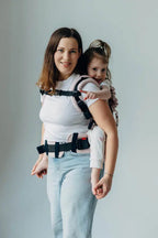 LennyPreschool Carrier, broken - twill weave (50% cotton, 50% bamboo viscose) - MARSHMALLOW - Woven Baby Preschool   lenny_preschool    #