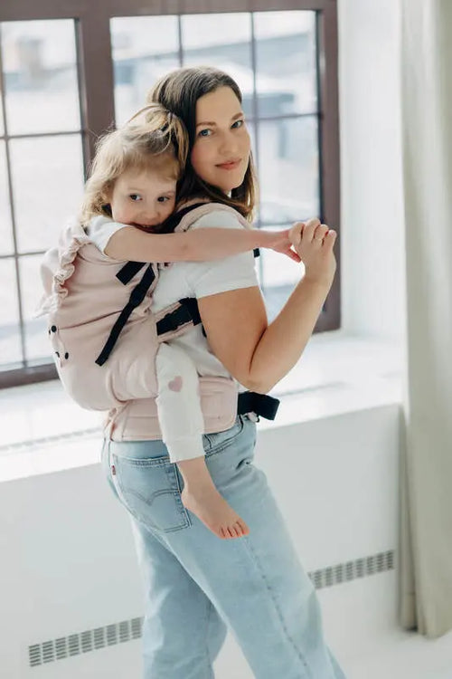 LennyPreschool Carrier, broken - twill weave (50% cotton, 50% bamboo viscose) - MARSHMALLOW - Woven Baby Size - Preschool   lenny_preschool    #