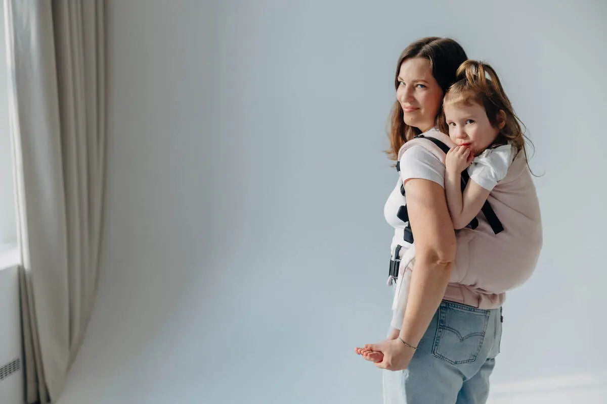 LennyPreschool Carrier, broken - twill weave (50% cotton, 50% bamboo viscose) - MARSHMALLOW - Woven Baby Preschool   lenny_preschool    #