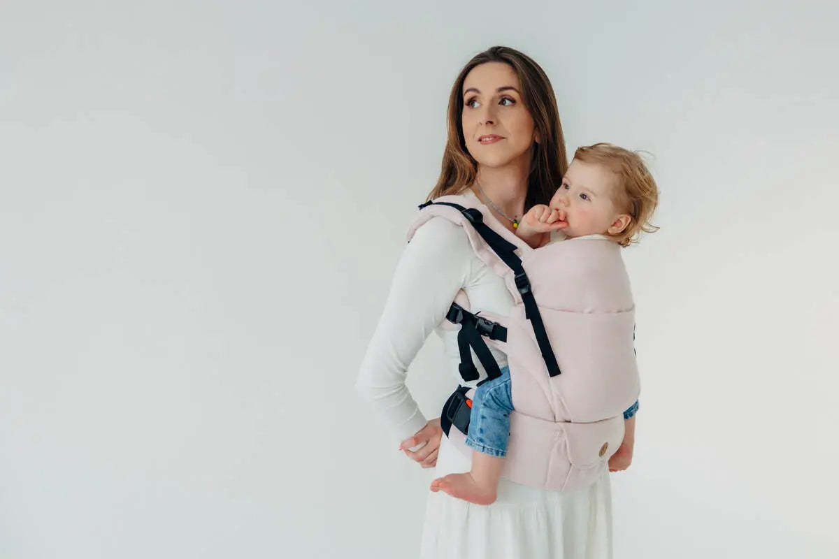 LennyUpGrade PRO Carrier, broken-twill weave (50% cotton, 50% bamboo viscose) - MARSHMALLOW - Woven Baby Size - Standard   lenny_upgrade_pro    #