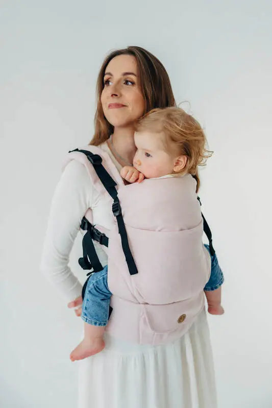 LennyUpGrade PRO Carrier, broken-twill weave (50% cotton, 50% bamboo viscose) - MARSHMALLOW - Woven Baby Size - Standard   lenny_upgrade_pro    #