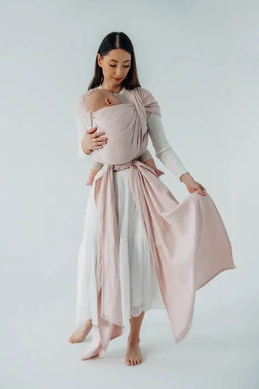 Baby Sling, Broken Twill Weave, (50% cotton, 50% bamboo viscose) - MARSHMALLOW - Woven Baby Size - L-Size - M-Size - S-Size - XL-Size - XS   long_woven_wraps    #