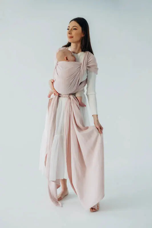 Baby Sling, Broken Twill Weave, (50% cotton, 50% bamboo viscose) - MARSHMALLOW - Woven Baby Size - L-Size - M-Size - S-Size - XL-Size - XS   long_woven_wraps    #