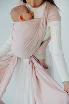 Baby Sling, Broken Twill Weave, (50% cotton, 50% bamboo viscose) - MARSHMALLOW (grade B) - Woven Baby M - 6   long_woven_wraps    #