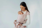 Baby Sling, Broken Twill Weave, (50% cotton, 50% bamboo viscose) - MARSHMALLOW - Woven Baby XS - 4   long_woven_wraps    #