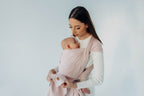 Baby Sling, Broken Twill Weave, (50% cotton, 50% bamboo viscose) - MARSHMALLOW (grade B) - Woven Baby M - 6   long_woven_wraps    #