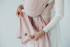 Baby Sling, Broken Twill Weave, (50% cotton, 50% bamboo viscose) - MARSHMALLOW (grade B) - Woven Baby M - 6   long_woven_wraps    #
