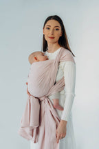 Baby Sling, Broken Twill Weave, (50% cotton, 50% bamboo viscose) - MARSHMALLOW (grade B) - Woven Baby M - 6   long_woven_wraps    #