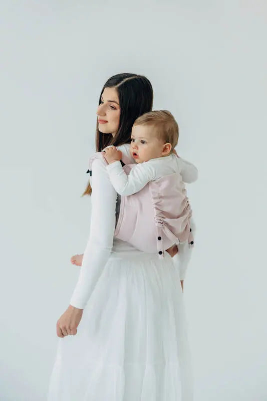 Lenny Buckle Onbuhimo PRO baby carrier, broken-twill weave (50% cotton, 50% bamboo viscose) - MARSHMALLOW - Woven Baby Size - Standard   buckle_onbu_pro_carriers    #