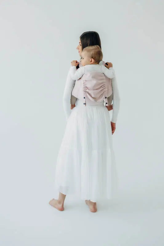 Lenny Buckle Onbuhimo PRO baby carrier, broken-twill weave (50% cotton, 50% bamboo viscose) - MARSHMALLOW - Woven Baby Size - Standard   buckle_onbu_pro_carriers    #