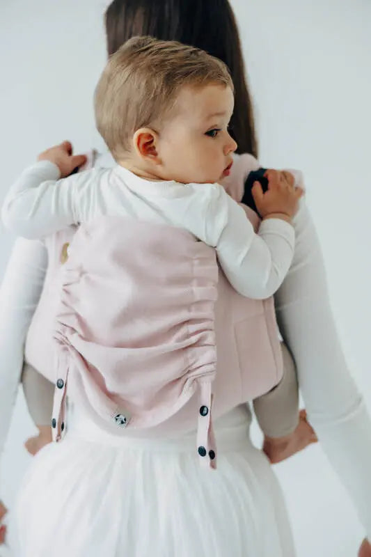 Lenny Buckle Onbuhimo PRO baby carrier, broken-twill weave (50% cotton, 50% bamboo viscose) - MARSHMALLOW - Woven Baby Size - Standard   buckle_onbu_pro_carriers    #