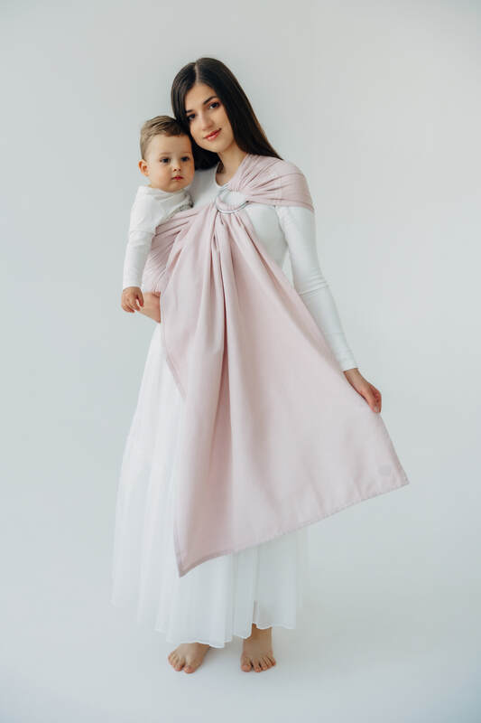 Ring Sling, Broken twill Weave (50% cotton, 50% bamboo viscose), with gathered shoulder - MARSHMALLOW - standard 1.8m - Woven Baby Title - Default Title   ring_slings    #