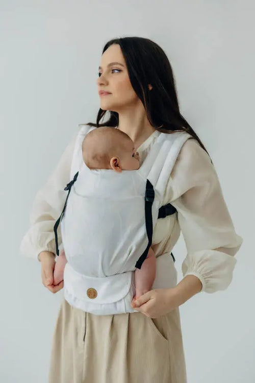 LennyLight Carrier, jacquard weave, 100% bamboo viscose - VIRIDIFLORA  - MILKY WAY - Woven Baby Size - Standard   lenny_light    #
