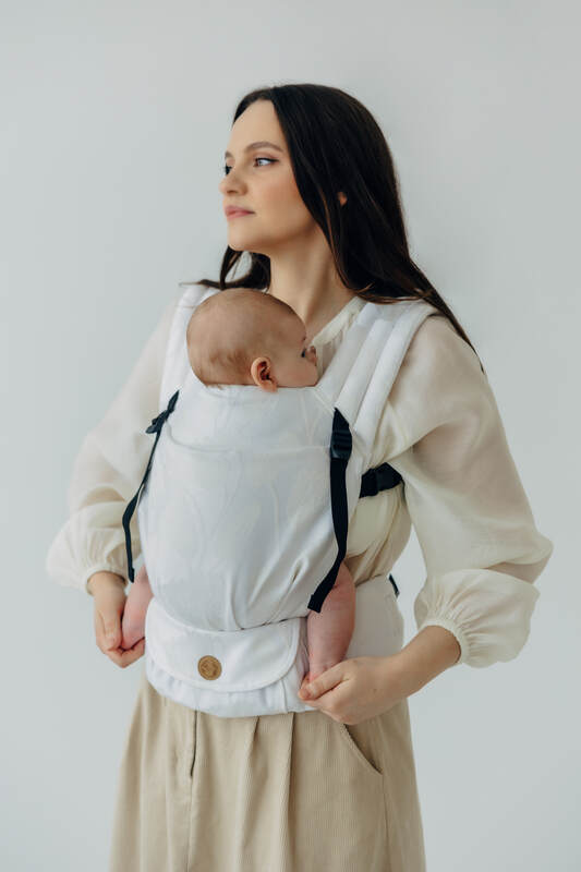 LennyLight Carrier, jacquard weave, 100% bamboo viscose - VIRIDIFLORA  - MILKY WAY (grade B) - Woven Baby Size - Standard   lenny_light    #