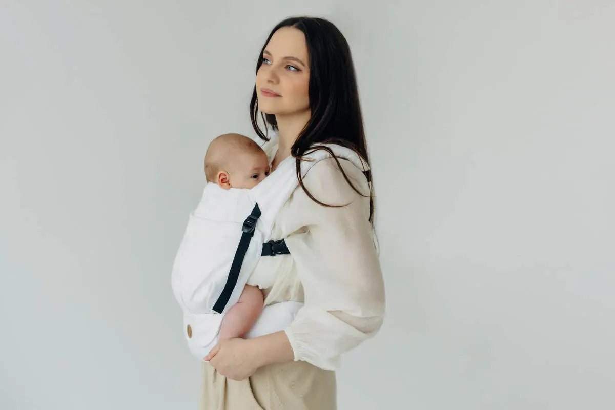 LennyLight Carrier, jacquard weave, 100% bamboo viscose - VIRIDIFLORA  - MILKY WAY - Woven Baby Size - Standard   lenny_light    #