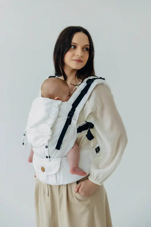LennyUpGrade PRO Carrier, jacquard weave, 100% bamboo viscose - VIRIDIFLORA  - MILKY WAY - Woven Baby Size - Standard   lenny_upgrade_pro    #