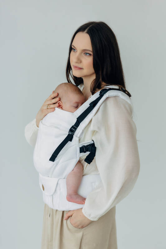 LennyUpGrade PRO Carrier, jacquard weave, 100% bamboo viscose - VIRIDIFLORA  - MILKY WAY