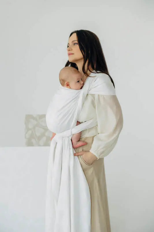 Baby Wrap, Jacquard Weave (100% bamboo viscose) - VIRIDIFLORA  - MILKY WAY - Woven Baby Size - L-Size - M-Size - S-Size - XL-Size - XS   long_woven_wraps    #