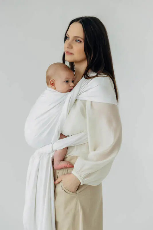 Baby Wrap, Jacquard Weave (100% bamboo viscose) - VIRIDIFLORA  - MILKY WAY - Woven Baby Size - L-Size - M-Size - S-Size - XL-Size - XS   long_woven_wraps    #