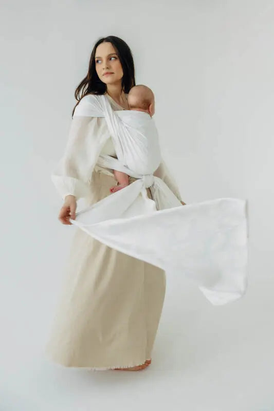 Baby Wrap, Jacquard Weave (100% bamboo viscose) - VIRIDIFLORA  - MILKY WAY - Woven Baby Size - L-Size - M-Size - S-Size - XL-Size - XS   long_woven_wraps    #