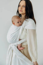 Baby Wrap, Jacquard Weave (100% bamboo viscose) - VIRIDIFLORA  - MILKY WAY - Woven Baby XS - 4   long_woven_wraps    #