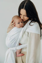 Baby Wrap, Jacquard Weave (100% bamboo viscose) - VIRIDIFLORA  - MILKY WAY - Woven Baby XS - 4   long_woven_wraps    #