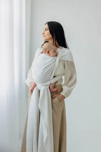 Baby Wrap, Jacquard Weave (100% bamboo viscose) - VIRIDIFLORA  - MILKY WAY - Woven Baby XS - 4   long_woven_wraps    #
