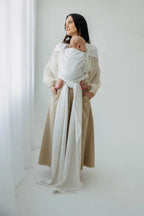Baby Wrap, Jacquard Weave (100% bamboo viscose) - VIRIDIFLORA  - MILKY WAY - Woven Baby XS - 4   long_woven_wraps    #