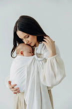 Ring Sling, Jacquard Weave (100% bamboo viscose), with gathered shoulder - VIRIDIFLORA  - MILKY WAY - standard 1.8m - Woven Baby    ring_slings    #