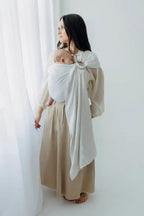 Ring Sling, Jacquard Weave (100% bamboo viscose), with gathered shoulder - VIRIDIFLORA  - MILKY WAY - standard 1.8m - Woven Baby    ring_slings    #