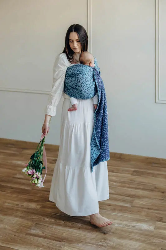 Ring Sling, Jacquard Weave (100% cotton), with gathered shoulder - ENCHANTED NOOK - FAIRY - standard 1.8m - Woven Baby Title - Default Title   ring_slings    #